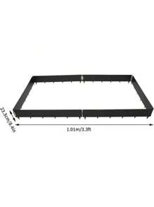 ZhdnBhnos LINSIE 6 Pack Steel Lawn Edging Steel Landscape Edging 40 X 8.46 Inch Steel Landscape Garden Edging Border Metal Divider For Landscaping Lawn Garden Flowerbed, Black The Best Gift/Present For Family&Friends Happy Christmas - Black - View 2