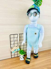 Kit With 2 Baby Overalls Théo + Striped - 彩色 - 查看 6