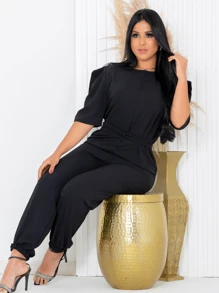 Duna Long Jumpsuit Women's Clothing For Summer - màu đen - Xem 5