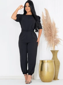 Duna Long Jumpsuit Women's Clothing For Summer - màu đen - Xem 7