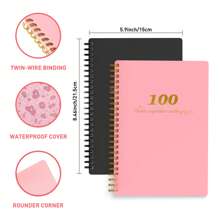 100次紀錄書-完美情侶禮物,擁有有趣的約會點子-男女之間可愛的訂婚禮物或情人節禮物-記錄你的約會經歷-a5(5.9*8.6英寸)-黑色 - 黑色 - 查看 2