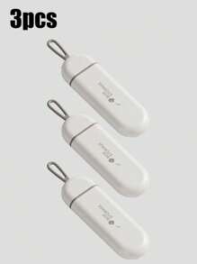 旅行药丸整理器，3 格便携式拉出式药盒，带硅胶挂钩，带防潮条的随身药盒，小药盒，完美的礼物，适用于办公室、旅行、健身房旅行必需品学校返校学校用品假日露营假日必需品度假配件迷你夏季 - 彩色 - 查看 16