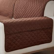 1 pieza Funda de sofá a cuadros de unicolor, protector anti-salpicaduras y anti-deslizamiento para mascotas, funda de sofá, protector de muebles, para dormitorio, oficina, sala de estar, decoración del hogar (se vende individualmente, los reposabrazos y el respaldo se deben comprar por separado)