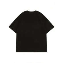 Kit 3 Oversized T-Shirts For Men And Women Cotton Shirt Reinforced Stitching Unisex StreetWear - 黑與白 - 查看 2
