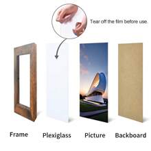 1 pièce Cadre photo en bois rustique, style campagnard, design vintage, convient pour la maison, le salon, la chambre, le bureau ou le montage mural, cadeau de rentrée scolaire