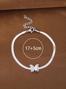 Elegant Stainless Steel Double-Layer Butterfly Bracelet, Minimalist Versatile Jewelry Accessory For Women, Suitable For Daily Wear And Parties, Great Gift For Friends