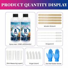 Bộ keo epoxy trong suốt, không bọt khí, 20/50/100ml, dùng cho thủ công DIY, lắp ráp và kết nối vật thể, đúc thanh. - Nhựa epoxy - Xem 13