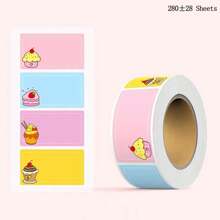 100/280 tờ/cái - Nhãn dán tên viết tay của học sinh, Nhãn dán tên lớp học hoạt hình dễ thương tự dính, Giấy ghi chú chống thấm nước và chống rách cho sách giáo khoa, Nhãn trống có thể viết - Nhiều màu - Xem 13