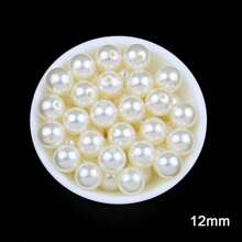 2 mm à 16 mm Perles rondes en ABS beige et blanc, cabochons de perles à moitié plats à moitié ronds, convenant pour la fabrication de bijoux DIY, l'artisanat, les accessoires, les vêtements, les chaussures, les sacs, la décoration des ongles et l'artisanat