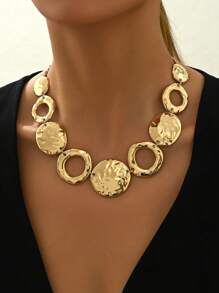 1pc European Stylish Exaggerated Minimalist Geometric Necklace