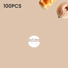 100 pezzi Fogli di carta pergamena forati per vaporiera in bambù, 100% polpa di legno naturale non candeggiata, filtri rotondi impermeabili e antiaderenti, adatti per friggitrice ad aria, forno, microonde - Bianco - Visualizzare 22