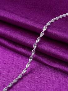 Twisted Laminated Ribbon Choker Necklace In 925 Silver Plated - Silver - View 5