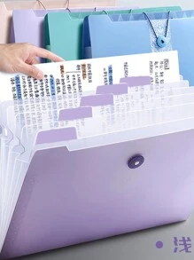 1pc Organ Pack Folder Student Exam Paper Clip, Cute Transparent Sorting A4 Multi Layer Storage Bag, Buckle Design For Convenient And Neat Storage, Keeping Desktop Clean, Suitable For Exam Paper Sorting, Learning Material Sorting, Organizing Work Materials, Storing Materials, Etc.,Back To School,School Supplies