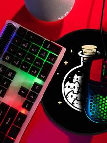 Ergonomic Round Gaming Mouse Pad 20x20cm For Desktop Stitched Edge Girls Kitten Prints - Bàn di chuột tròn 715 - Xem 4