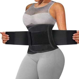 最新款 1 件装腰部训练带塑身带透气腰部修身器运动减肥健身腹部塑身器女士健身房