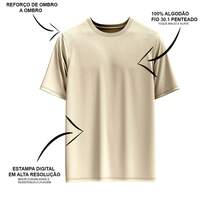 Women's Basic T-Shirt Blouse Premium Print Comfortable Casual Stylish - Beige - View 2