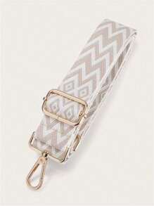 卡其色菱形可调节长/短可更换厚而宽的承重包带 - 米色 - 查看 3