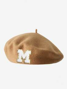 1pc Baby & Kids 26 Letters Knitted Beret Hat, Soft Warm Cute Fashionable Headwear For Toddler Boys Girls, Suitable For Infants And Young Children In Autumn And Winter