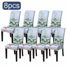 Pokrowce na krzesła świąteczne do jadalni Pokrowce na krzesła z nadrukiem Dekoracje świąteczne Najnowsze rozciągliwe zdejmowane pokrowce na krzesła Antypoślizgowe, zmywalne ochraniacze na meble do kuchni, rozciągliwe pokrowce na składane krzesła Spandex 5 szt. Uniwersalny dopasowany pokrowiec na krzesło Ochraniacz na wesele, imprezę, bankiet, święta, uroczystości,