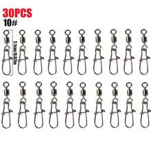 Fishing Swivels Snaps Set, Rolling Bearing Swivel With Duo Lock Snap Connector For Saltwater Freshwater Fishing