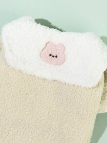 1 件海军领毛绒夹克，适合冬季小猫小狗，圣诞礼物 - 米色 - 查看 8