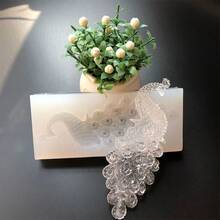 1 件孔雀形水晶硅胶模具，适用于珠宝、工艺品、手工礼品、DIY 钥匙扣、吊坠、家居装饰 - 1PC孔雀矽膠模具 - 查看 7
