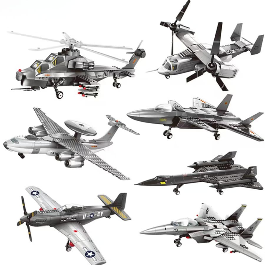 549 pièces Wange Fighter - Blocs de construction d'avion Hélicoptère - Ensemble de blocs de construction d'hélicoptère créatif - Jouets de décompression d'assemblage - Petits ornements pour la maison et le bureau - Décoration de chambre - Décoration de salon - Cadeaux de fête - Cadeaux d'ornement de bureau - Cadeaux d'anniversaire - Cadeaux de fête