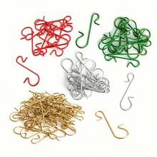 Đồ trang trí Giáng sinh 20 chiếc/80 chiếc Móc treo đồ trang trí Giáng sinh, Móc treo đồ trang trí, Móc dây kim loại màu vàng, bạc, đỏ, xanh lá cây, Móc treo đồ trang trí cho cây thông Noel & quà tặng Phục sinh - Nhiều màu - Xem 7