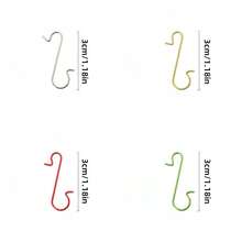 Đồ trang trí Giáng sinh 20 chiếc/80 chiếc Móc treo đồ trang trí Giáng sinh, Móc treo đồ trang trí, Móc dây kim loại màu vàng, bạc, đỏ, xanh lá cây, Móc treo đồ trang trí cho cây thông Noel & quà tặng Phục sinh - Nhiều màu - Xem 2