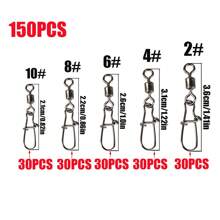 Fishing Swivels Snaps Set, Rolling Bearing Swivel With Duo Lock Snap Connector For Saltwater Freshwater Fishing