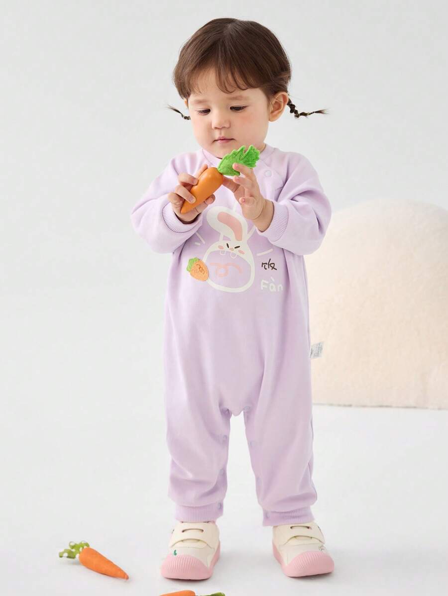 Balabala Baby Romper Cute And Autumn Outerwear - Purple - View 1
