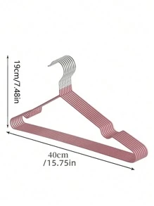 1pack With 1pc/5pcs/10pcs/20pcs Indoor Hangers, Minimalist Metal Clothes Hangers With Non-Slip Grooves, Suitable For Adult Use
