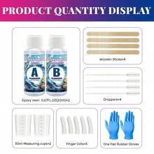 Bộ keo epoxy trong suốt, không bọt khí, 20/50/100ml, dùng cho thủ công DIY, lắp ráp và kết nối vật thể, đúc thanh. - Nhựa epoxy - Xem 12