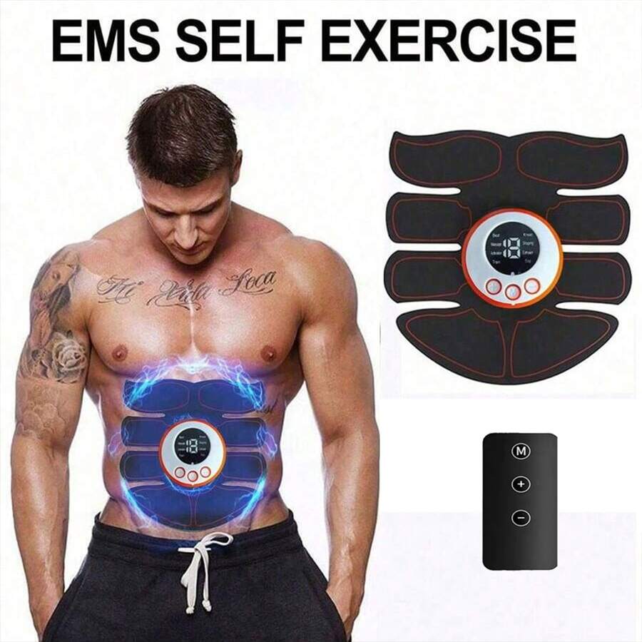 Abdominal Muscle Stimulator EMS Massager Buttocks Hip Electrostimulation Machine Home Gym Muscle Toner Body - Black - View 1