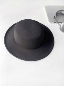 1pc Unisex Plain Felt Fedora Hat, Warm & Versatile, Vintage Elegant British Style, Suitable For Party, Casual Wear, Autumn/Winter - MZ1443 - View 12