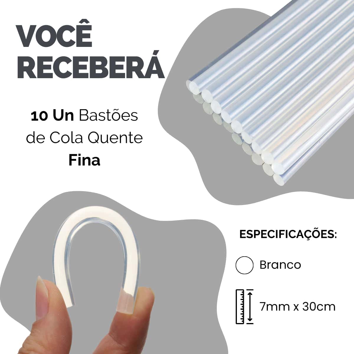 Large Dual Voltage Hot Glue Gun + 10 Thick Sticks - Choose Your Kit - 10 根細棒 - 查看 1