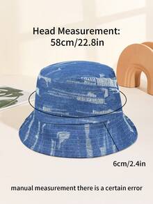 1 Stück Damen vintage, verwaschener Fischerhut, beidseitig tragbar, windabweisend und warm, für den täglichen Gebrauch geeignet - einfarbig - Übersicht 6