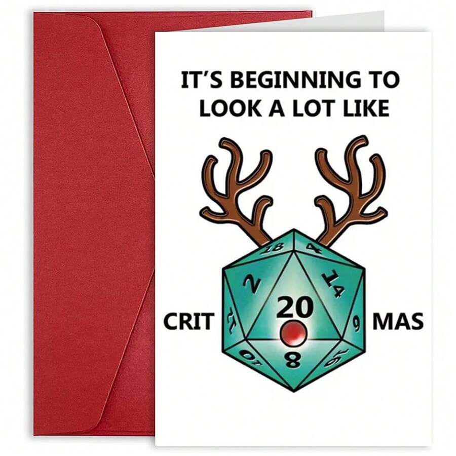 非常适合游戏玩家 - 幽默主题圣诞贺卡是游戏爱好者的理想礼物，适用于万圣节、周年纪念日、生日等 - 均碼 - 查看 1