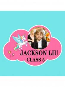 36/72/108 件，彩色云朵照片贴纸，儿童定制防水姓名贴纸，个人彩色水瓶文具贴纸，适用于任何场合婴儿淋浴家庭装饰礼物冬夜礼物返校冬季礼物创意男孩女孩情人节 - 相片貼紙 - 查看 4