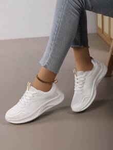 Tenis deportivos versátiles y minimalistas cómodos para uso casual - Negro - Ver 3