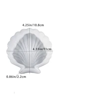Shell Storage Plaster Silicone Mold, Clay Resin Casting Tray Pectin Mold Epoxy Resin Mold Jewelry Tray Soap Dish Scallop Mold - White - View 2