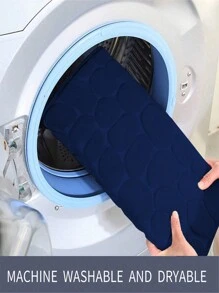 1pc Cobblestone Embossed Bathroom Mat Memory Foam Pad Washable Bath Rugs Stone Textured Rapid Water Absorbent. Non-Slip Washable Thick Soft And Comfortable Carpet For Shower Room Suitable For Bedroom Living Room Home Use Spring Fall Decor Autumn And Winter Home Bathroom Decor Outdoor Rug Door Mat Bathroom Accessories Back To School Entryway Decor