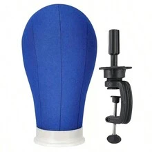 22 Inch Mannequin Head With Stand Canvas Head Wig Model With Mount Hole For DIY Wig Making - Multicolor - View 10