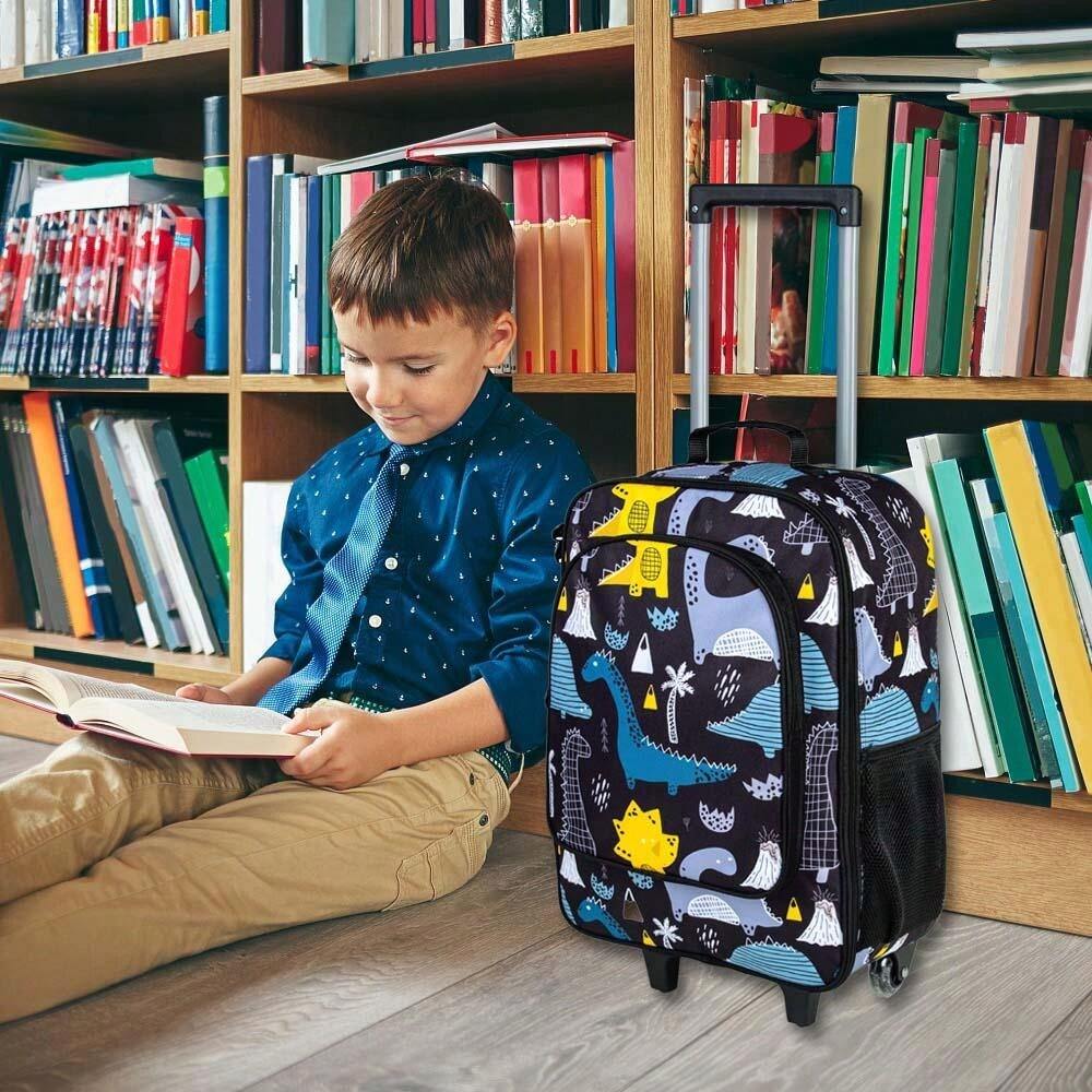 Kids Luggage With Wheels For Boys, Cute Dinosaur Rolling Carry On