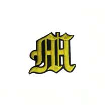 1 Pièce Optionnelle Alphabet Noir Edge Patch Brodé, Fer Sur/insignes, Vêtements Et Accessoires Décoration