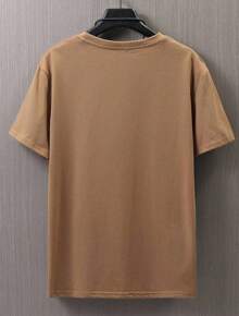 Men's Skater Bear T-Shirt Printed Shirt 100% Cotton Mesh 30.1 - 棕色 - 查看 2