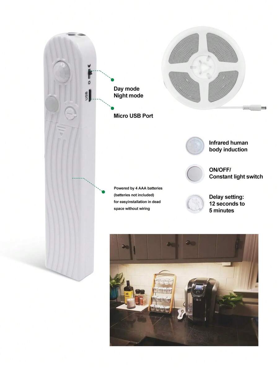 1pc 6.56ft/9.84ft/16.4ft BatteryPowered LED String Lights, LED Light