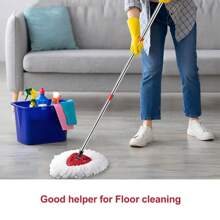 适用于 O-Cedar/EasyWring 旋转拖把系统的替换手柄，4 节式拖把杆，长度 2.5 至 5 英尺，兼容三角形旋转拖把底座，红色。注意：底座仅兼容 EasyWring 旋转拖把系统！安装简便。 - 紅色 - 查看 2