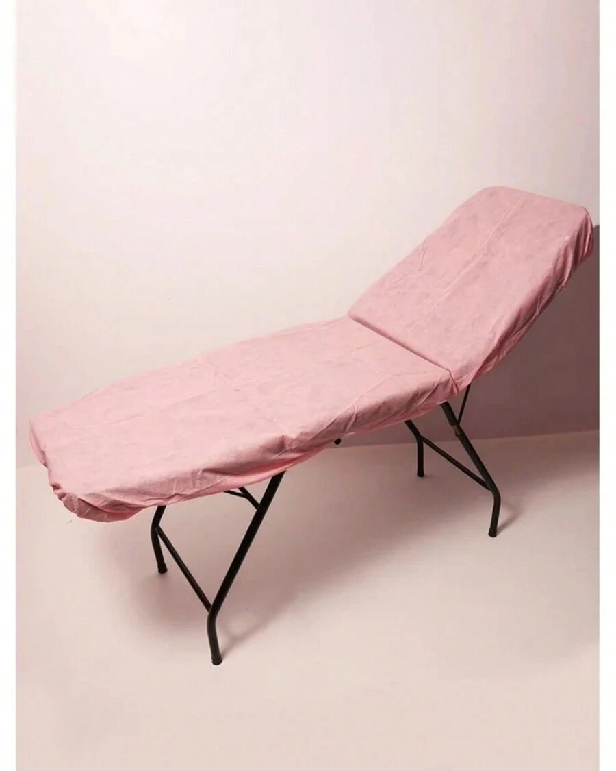05 Pink And White Disposable Sheet With 30g TNT Elastic With 05 Units - 淺粉色 - 查看 1