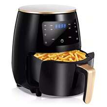 Air Fryer Large 6L Oil-Free 2400W Food Cooking Digital LCD Touch Panel Kitchen - 黑色 - 查看 1
